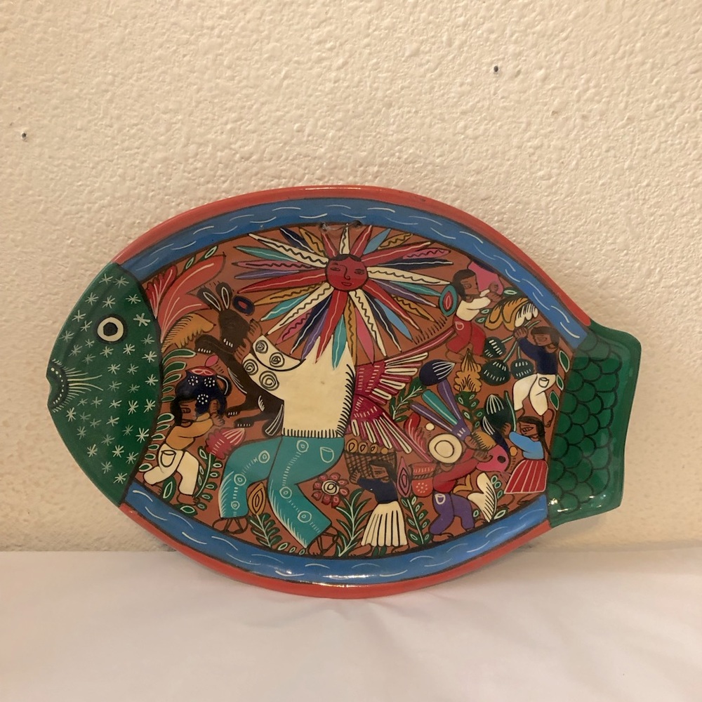 Mexican terra cotta hanging fish